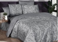 Постельное белье сатин Premium La Romano - Dema Grey (Турция), евро